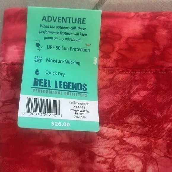 REEL LEGENDS ADVENTURE MARBLED SGIRTS SZ XL HIKING WALKING OUTDOORS - Picture 2 of 4